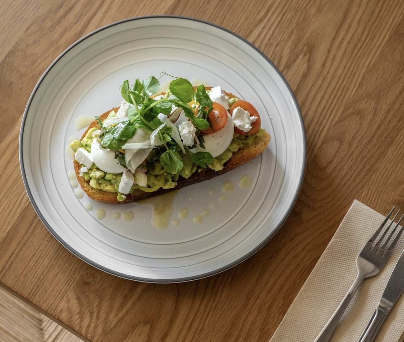 Avocado toast at Bloom at Mosman